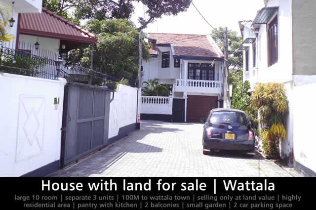 House with land for sale Wattala